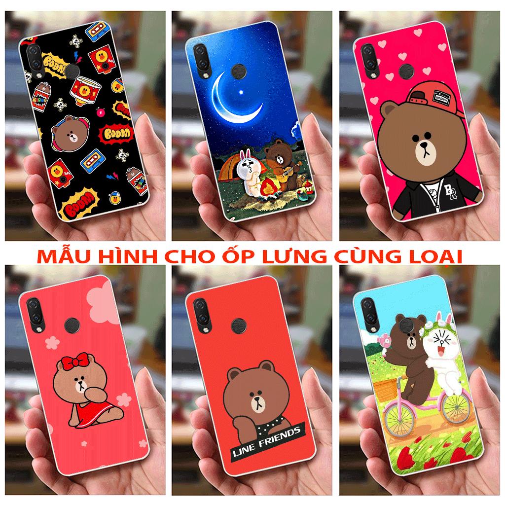 Ốp lưng Huawei Nova 3i (dẻo viền trắng trong) - Gấu Thỏ Đạp xe