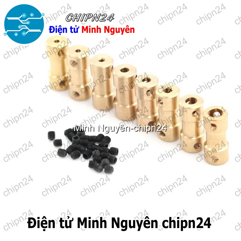 [1 cái] (K67) Khớp Nối Trục Đồng Nhỏ (2mm/2.3mm/3mm/3.17mm/4mm/5mm/6mm) - [Chọn Loại] - HHH.00065