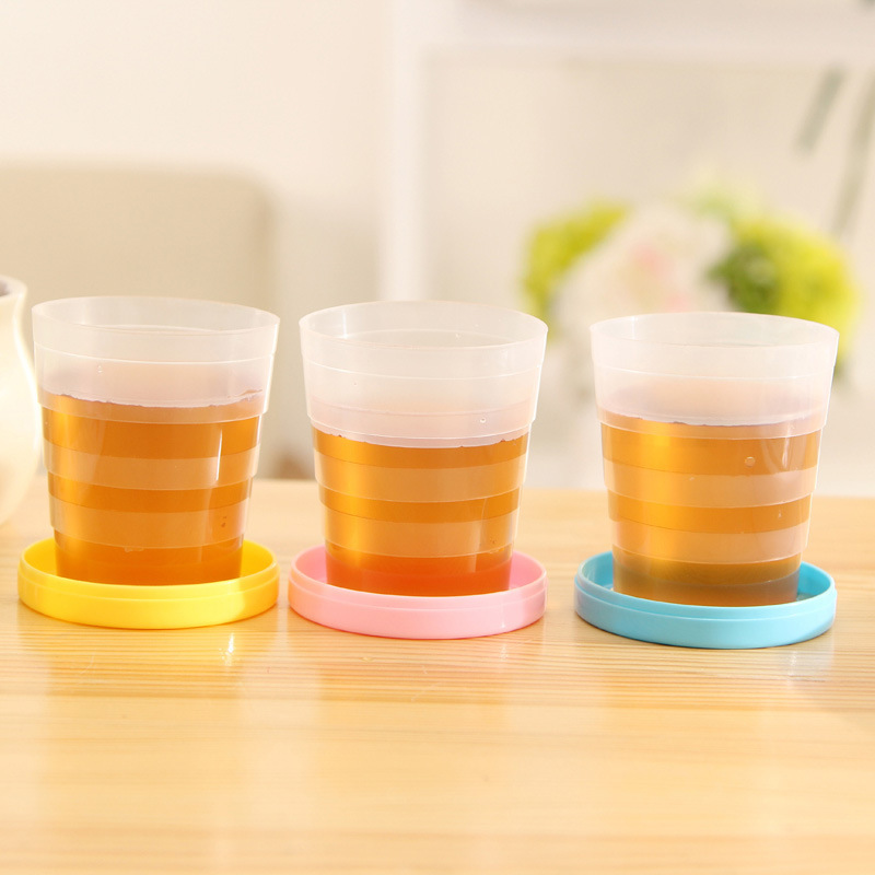 Cốc Nhựa Gấp Gọn Dùng ĐI phicnic Du Lịch,Du Lịch Ly Gấp Gọn Hoạt Tiết Hoạt Hình-HAUSE