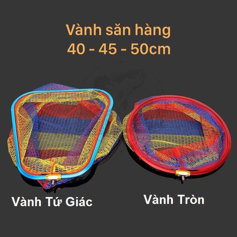 Vành vợt săn hàng câu đài, hình tròn - tứ giác, đủ size sale