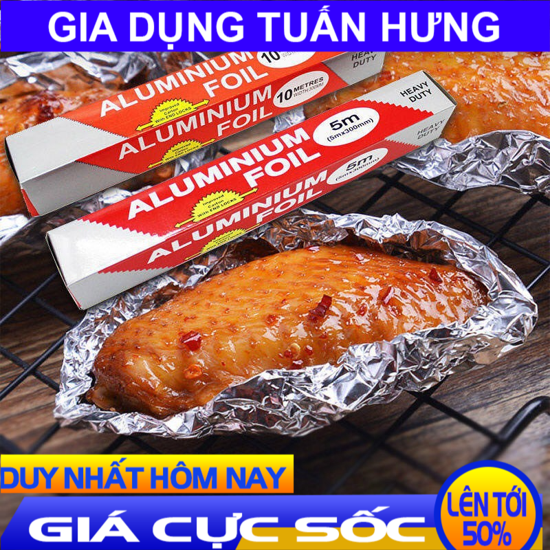 [ CAM KẾT HÀNG CHẤT LƯỢNG ] Giấy Bạc Nướng đồ ăn, Giấy Bọc Thực Phẩm đa Năng An Toàn, Giấy Bạc Nướng đồ ăn, Giá Rẻ, An Toàn Thực Phẩm, BBQ Aluminum Foil Paper,màng Nhôm Cao Cấp