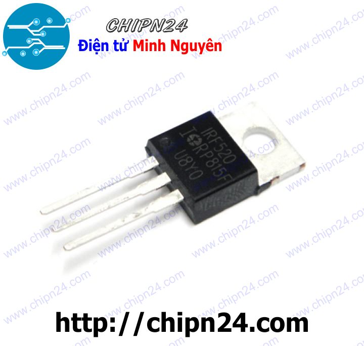 [2 con] (KT1) Mosfet IRF520 TO-220 9.2A 100V Kênh N (IRF520N 520)