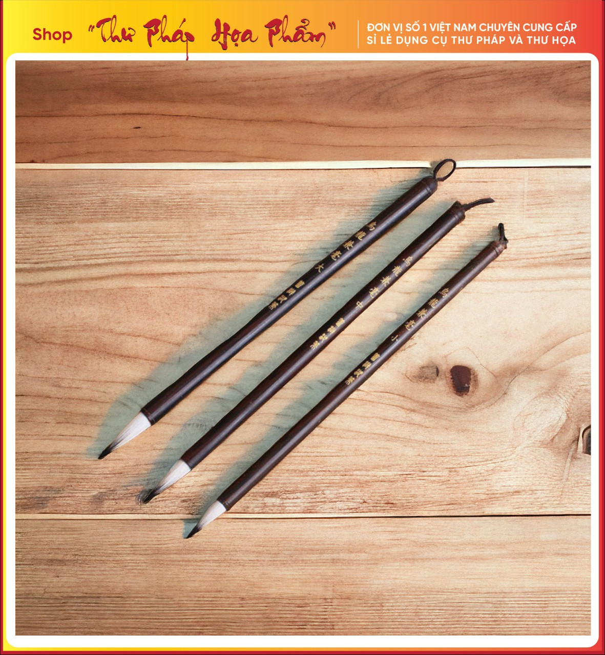 Bút Mã Long Kiêm Hào thân gỗ Tử Đàn Bạch Vân thư pháp thư họa