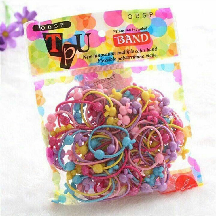Bịch 50 thun cột tóc hình thú dễ thương cho các bé gái