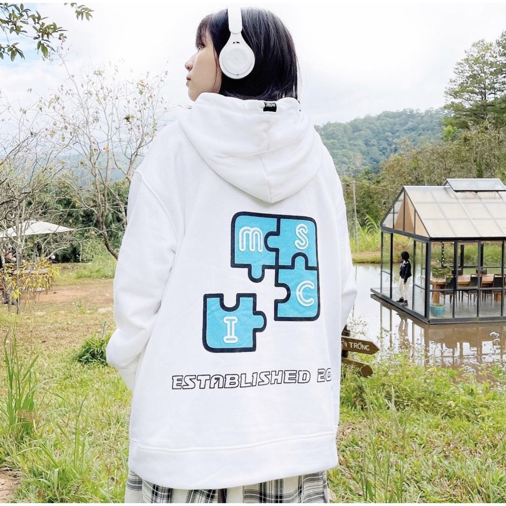 Áo Khoác Hoodie Basic Trắng