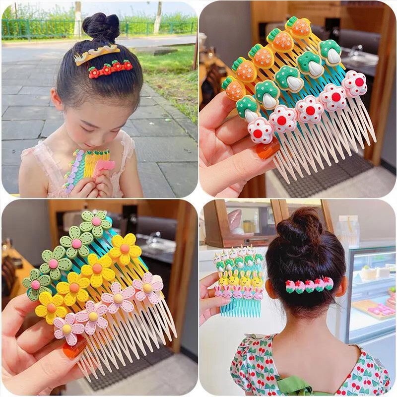 [HCM]Cài tóc xược mái cho bé gái cực xinh nhiều màu gắn phụ kiện phong cách Hàn Quốc - Selenshop