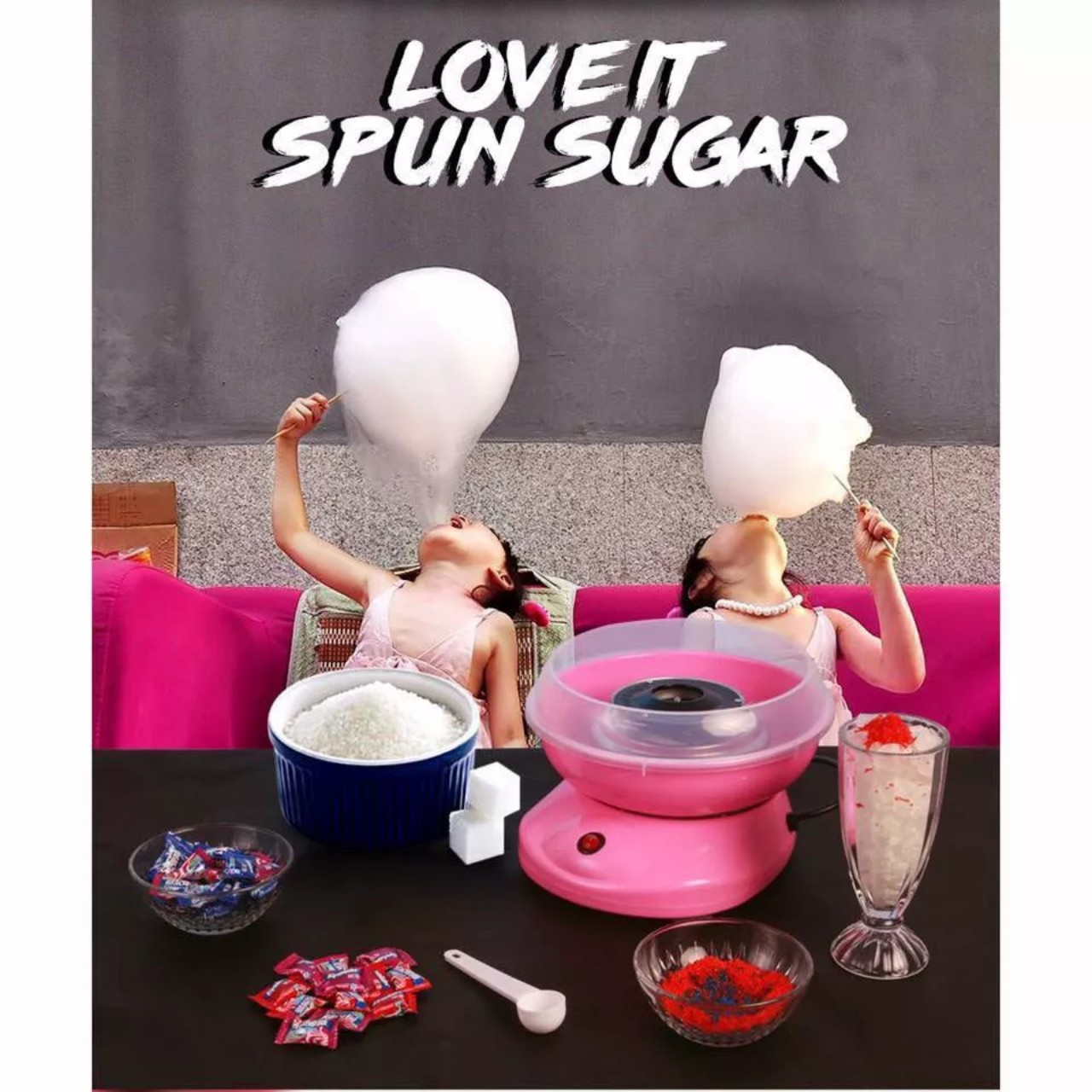 máy làm kẹo bông mini cotton candy maker
