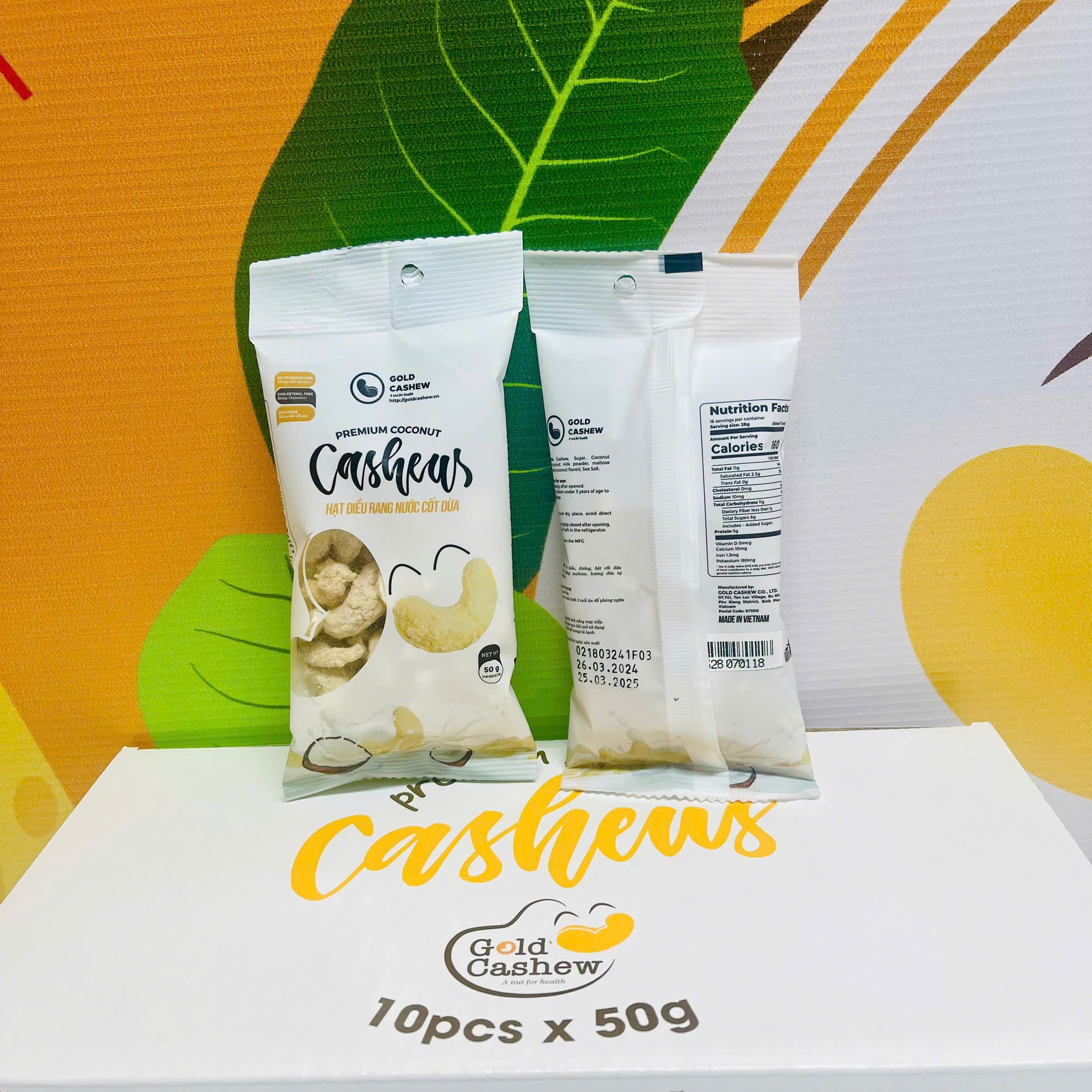 Điều Rang Nước Cốt Dừa Cao Cấp 50gr