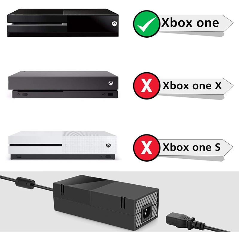 for Xbox One Power Supply Brick with Power Cord,Power Supply AC Adapter Replacement US Plug