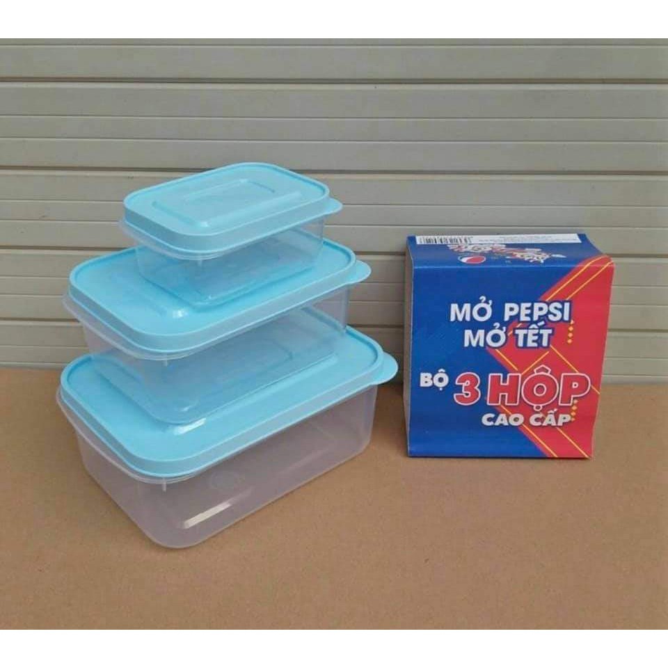combo 5 bộ hộp nhựa pepsi (15 hộp)