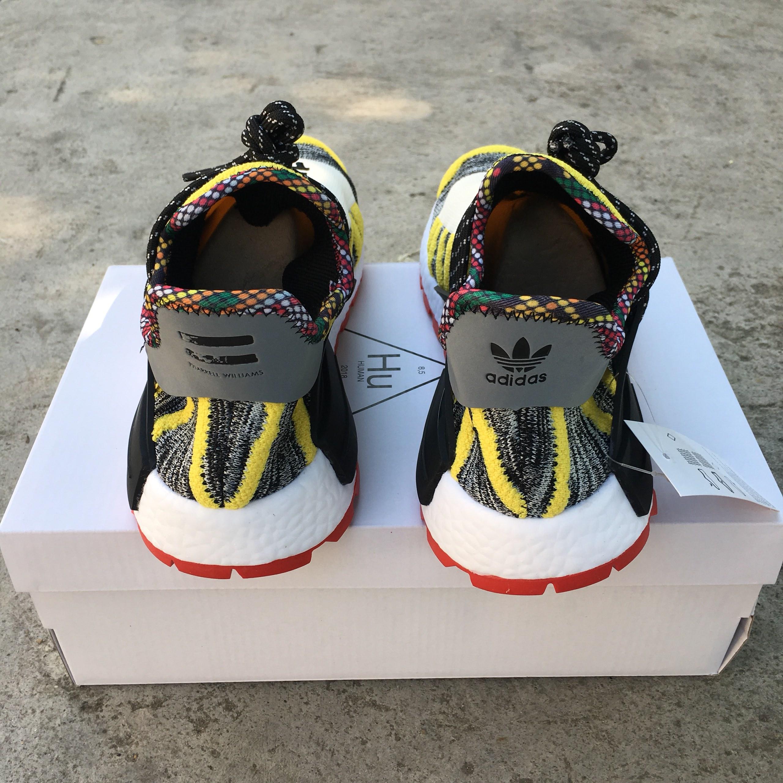 [Hàng Mới] Giày thể thao Human Race NMD Pharrell Vàng kẻ xám trắng