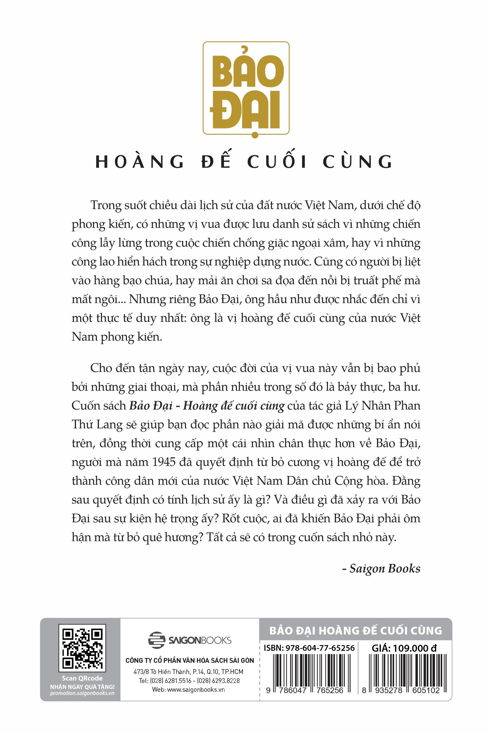Sách - Bảo Đại - Hoàng Đế Cuối Cùng - Lý Nhân Phan Thứ Lang
