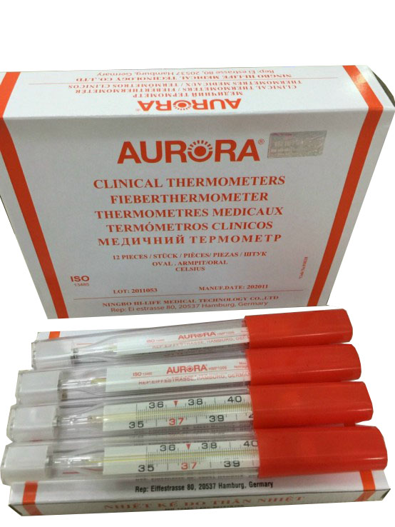 [HCM]Nhiệt kế đo thân nhiệt thủy ngân Aurora