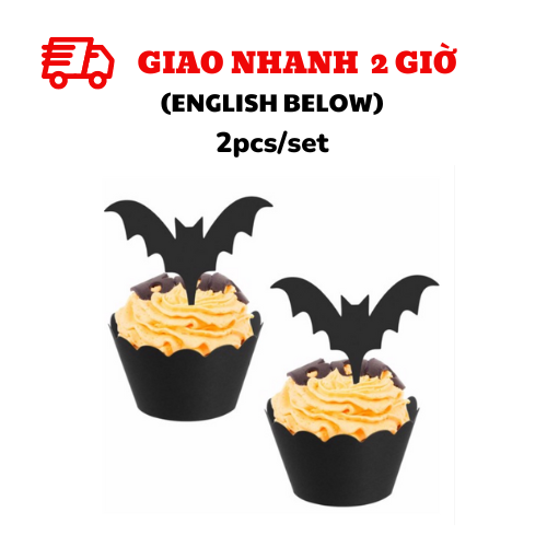 Tem cắm bánh Cupcake chủ đề Halloween bbhl11