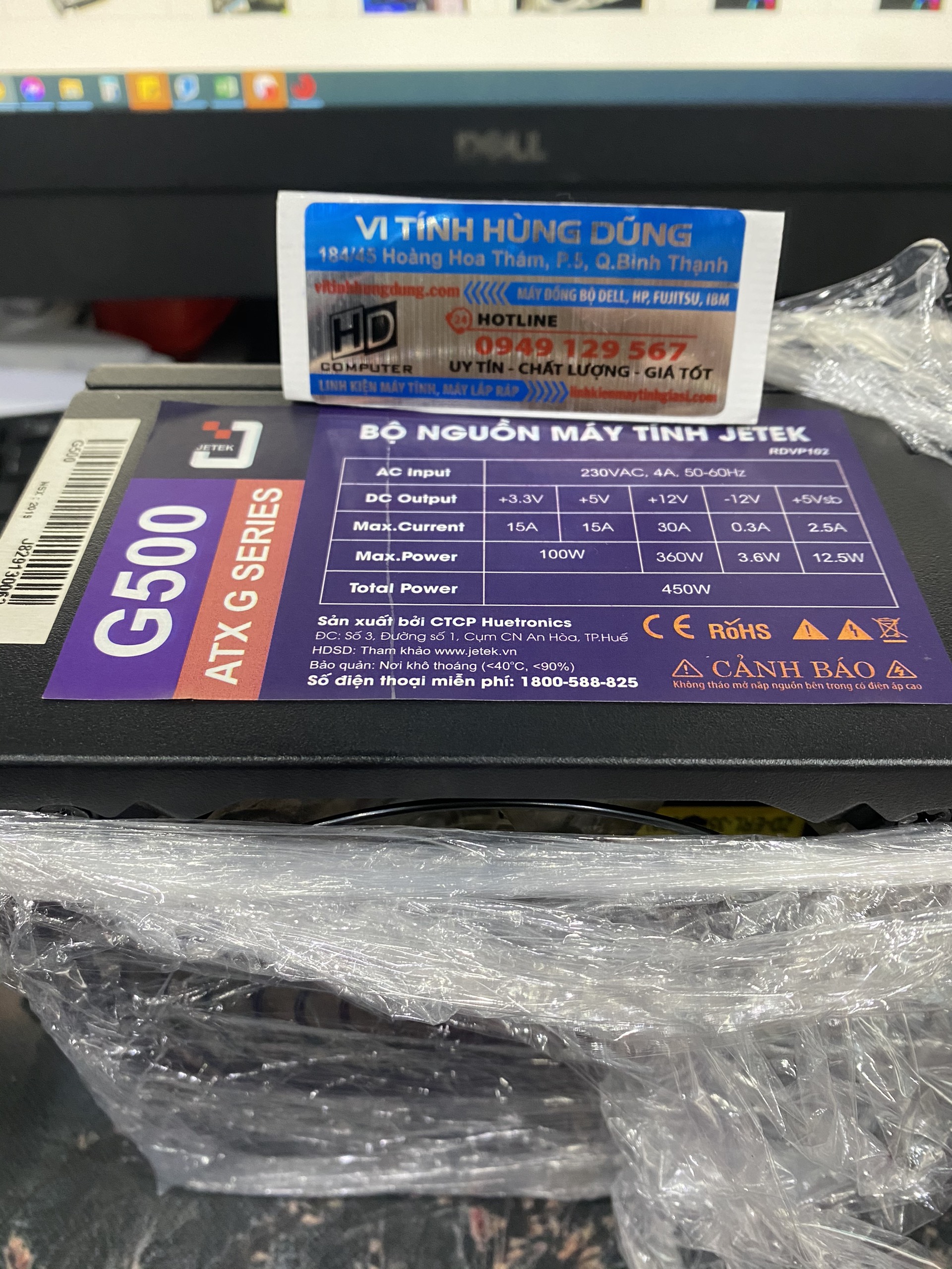 Nguồn PSU 450w Jetek G500 BH 1Th