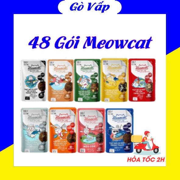 [Hoàn Tiền 10%] [48 gói] Pate Meowcat - Pate dinh dưỡng cho mèo