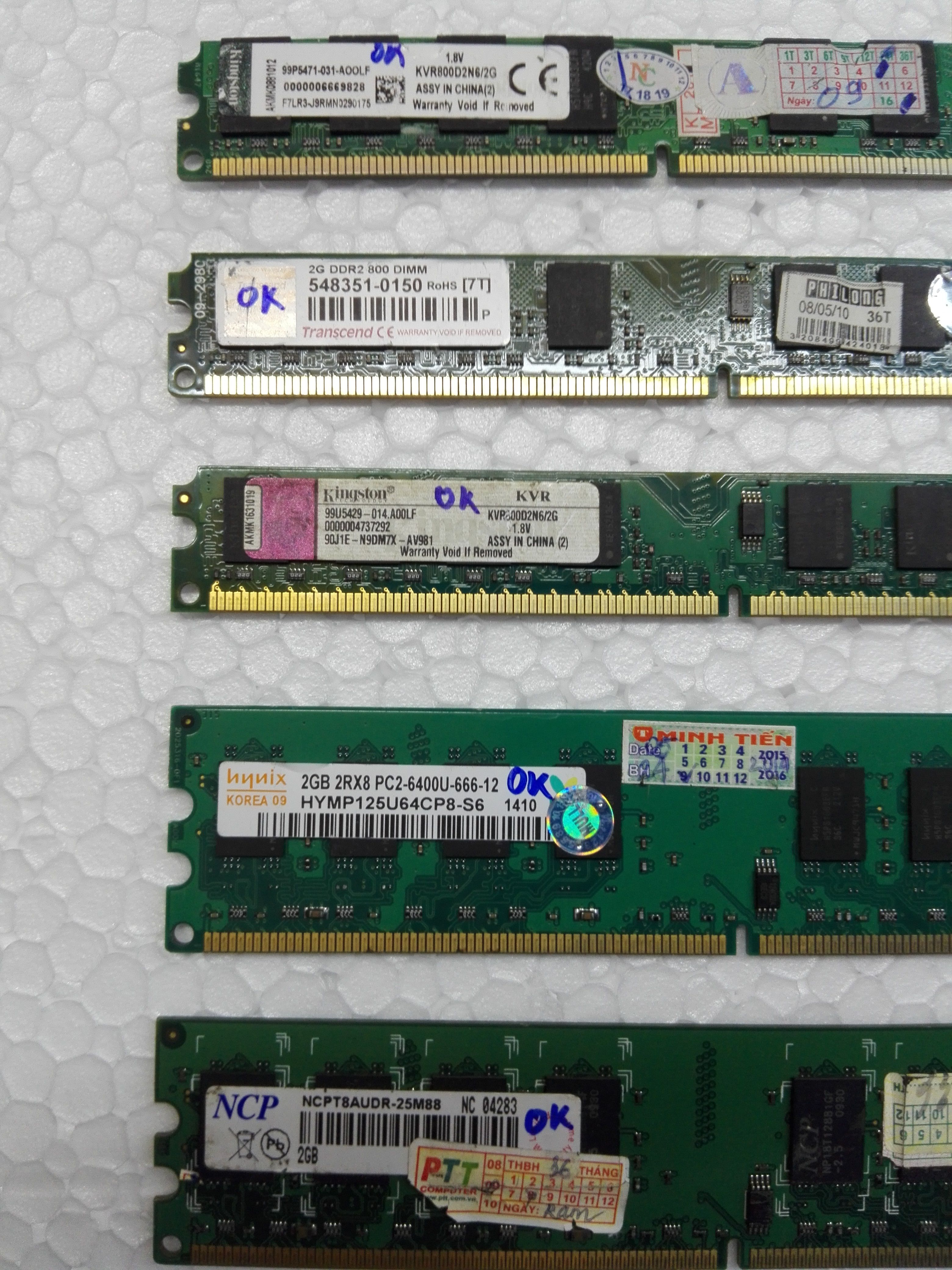 Ram DDR2 Máy tính để bàn 2G Bus 800