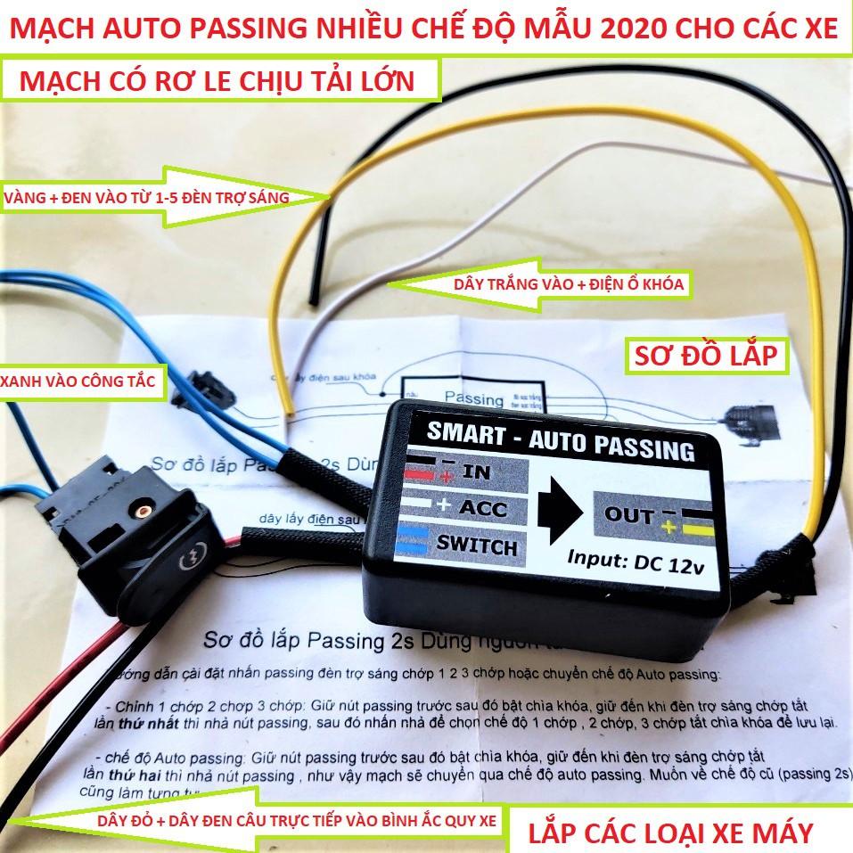 Mạch Passing Tự Động Cho Đèn Trợ Sáng Mini Bi Cầu Xe Máy – Auto Passing Nháy Đá Pha Cảnh Báo An Toàn