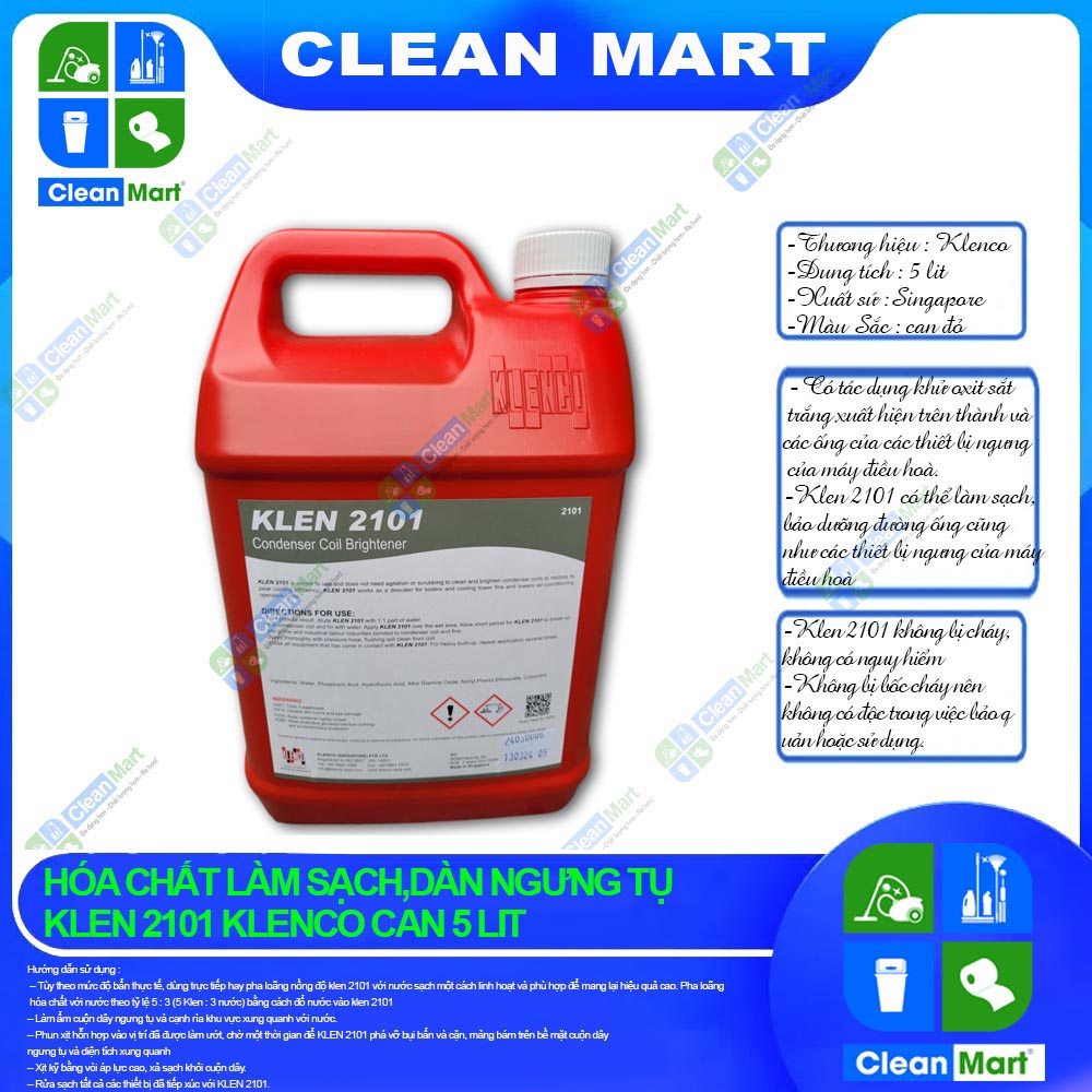 [KLENCO] Hóa Chất Làm Sạch Dàn Ngưng Tụ KLEN 2101 Can 5 Lit - CLEAN MART