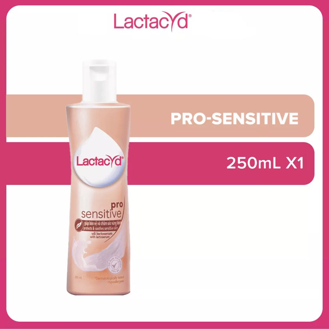 [HCM]Dung dịch vệ sinh phụ nữ Lactacyd 250ml ( pro sensitive)