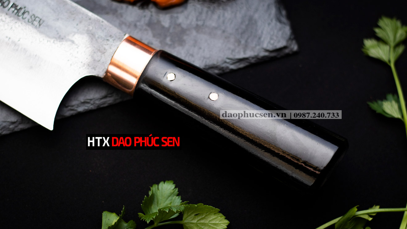 Dao phúc sen chặt lọc cán mun sắc bén