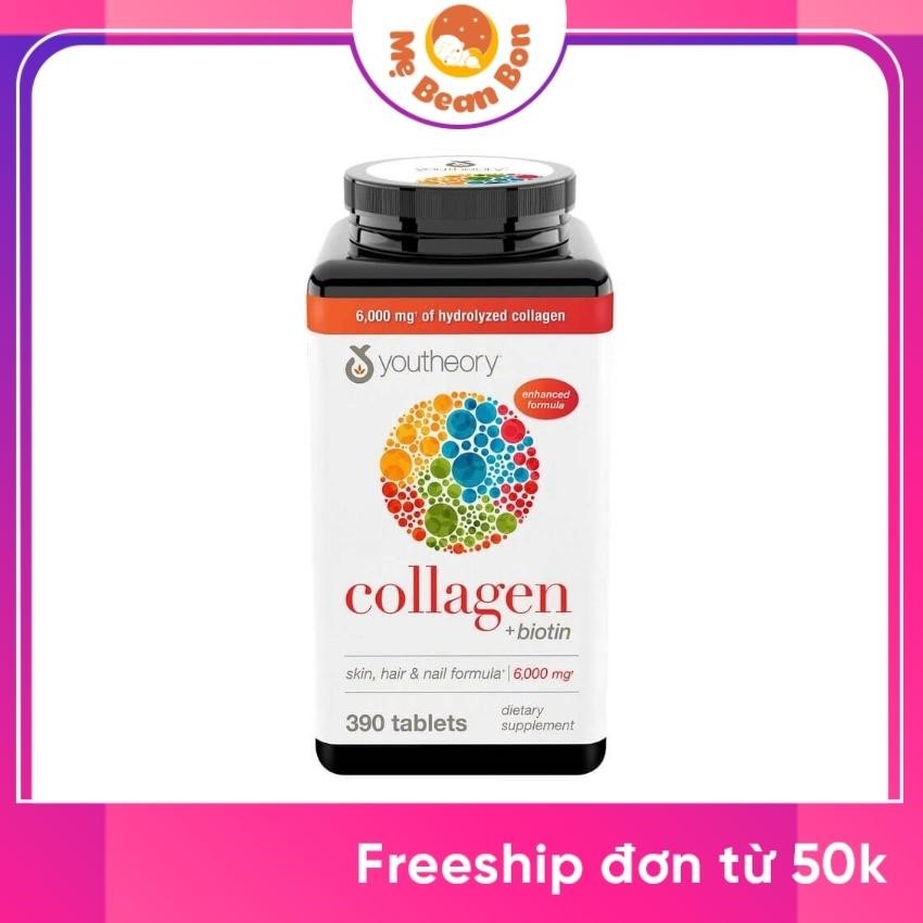 Collagen Youtheory +Biotin (390v) Type 1,2&3 Từ Mỹ