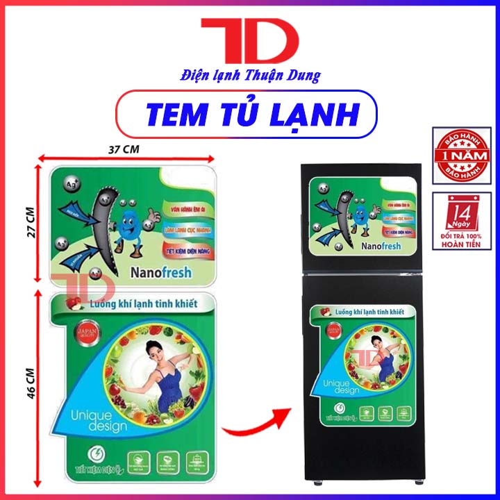 Tem dán tủ lạnh không ghi thương hiệu, Miếng dán tủ lạnh không ghi thương hiệu - Điện Lạnh Thuận Dung