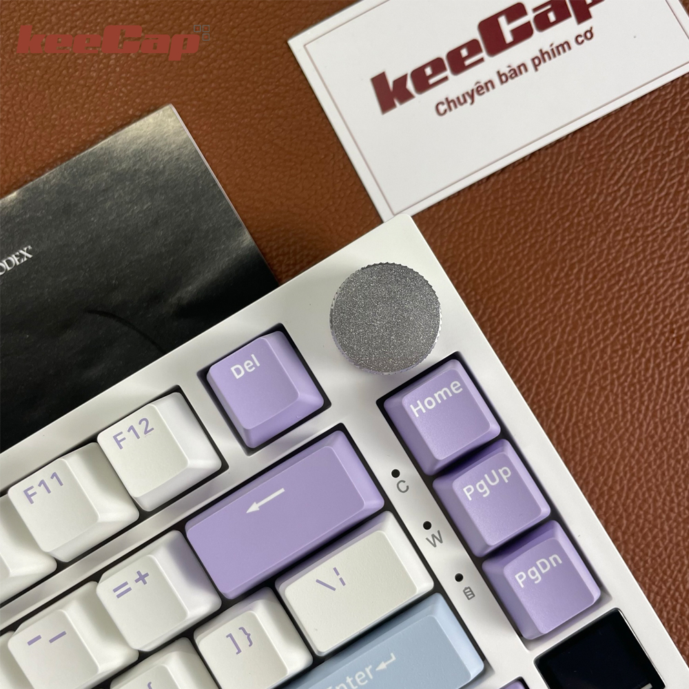 [KEECAP] Bàn phím cơ AJAZZ AK820 Pro tím sữa (3 mode – có màn hình – layout 75%)
