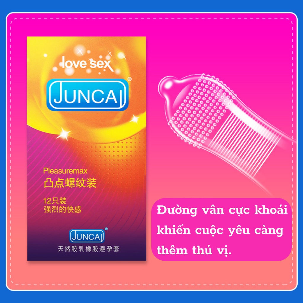 Bao cao su Juncaii Pleasuremax ( hộp 12 chiếc)