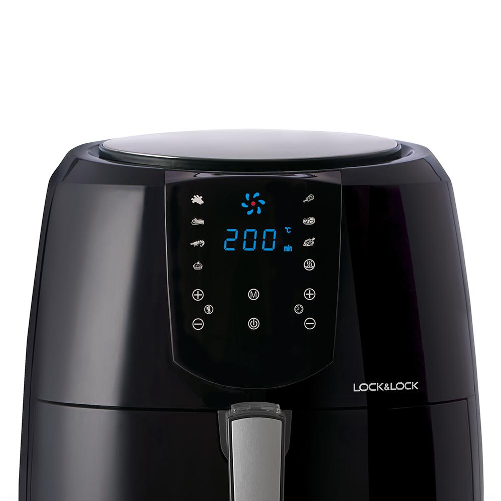 EJF357 - Nồi chiên không dầu Lock&Lock 5.2L - Cảm ứng, 7 chế độ nấu, Tỏa nhiệt đối lưu, Tặng khay bánh - Chính hãng - Bảo hành 2 năm