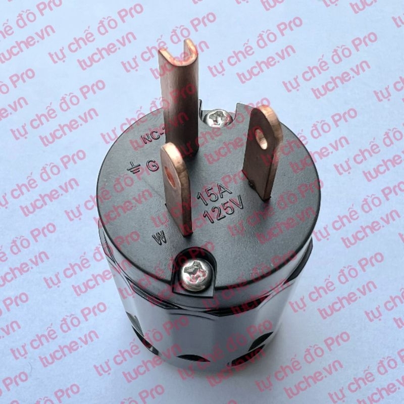 Phích cắm điện 3 chân mỹ, chân đồng 15a/125vac