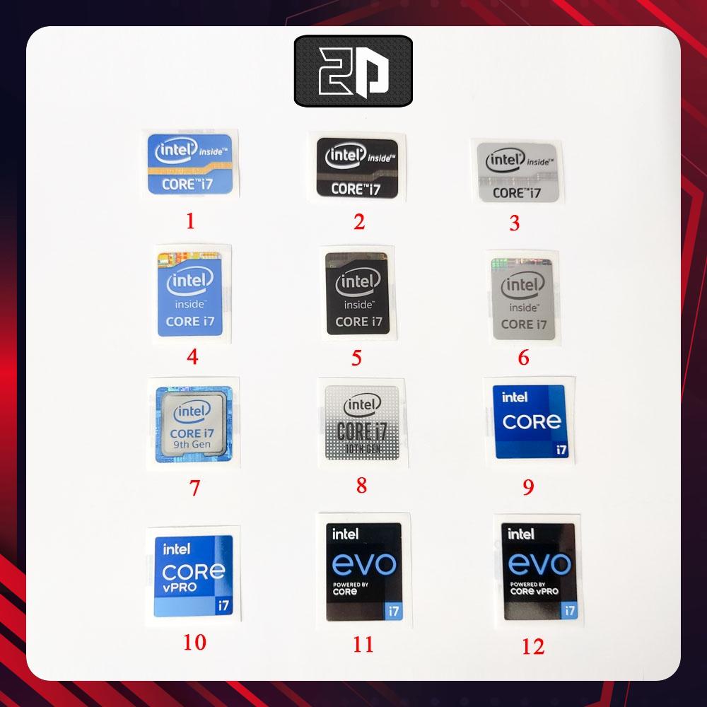 Sticker Intel Core i7 trang trí điện thoại, máy tính