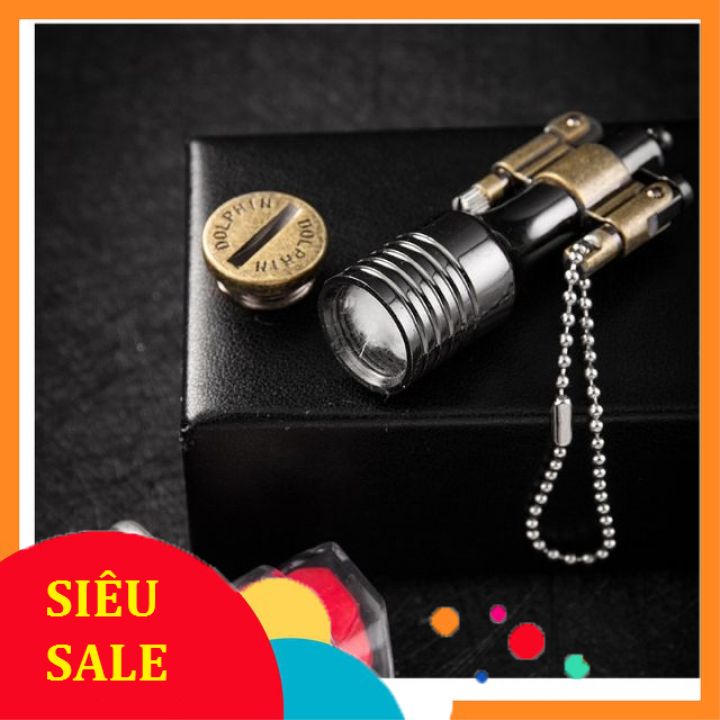 Bật lửa xăng đá kiêm móc khóa HY603 phong cách cổ điển
