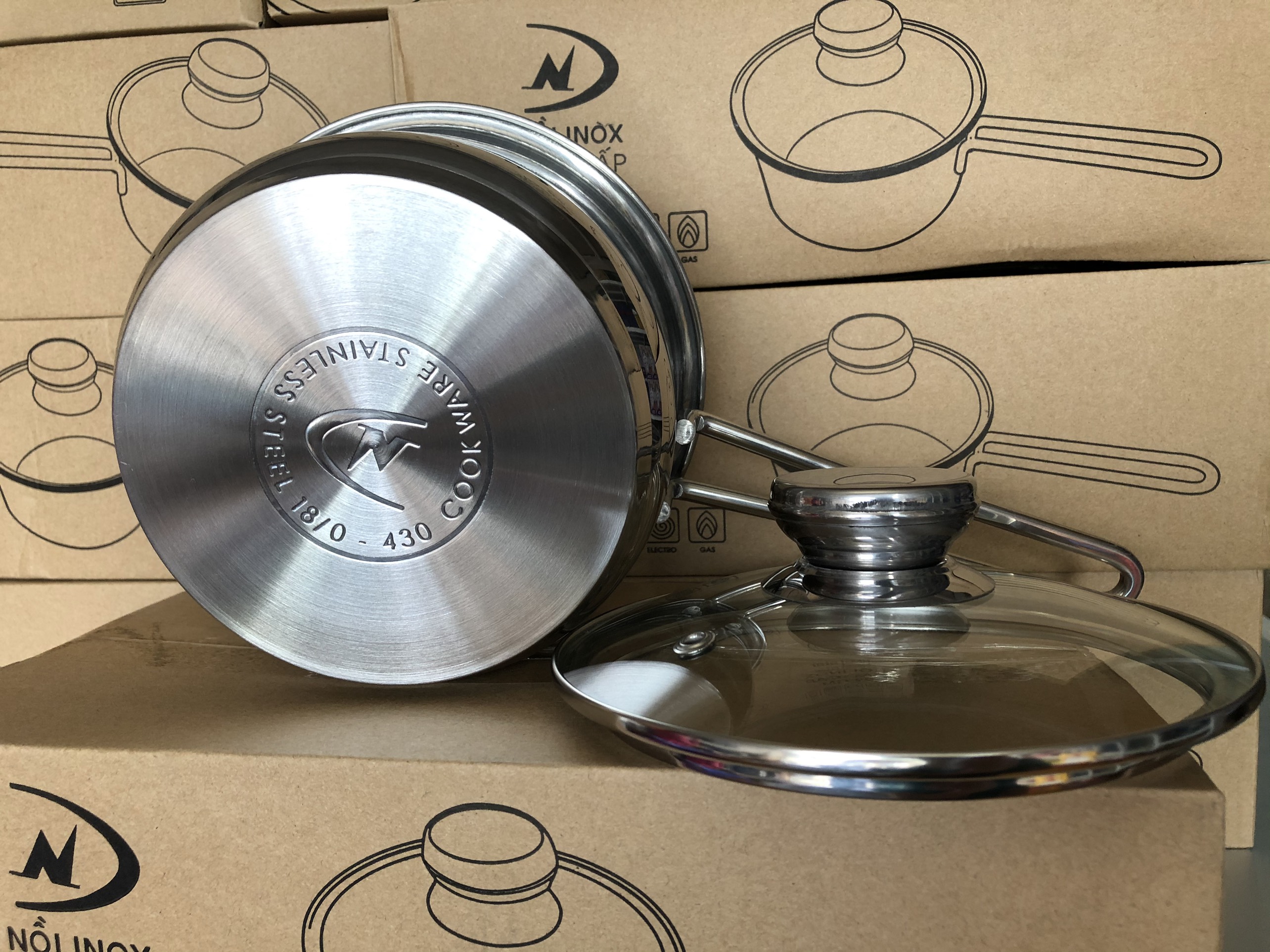 Nồi Inox cao cấp 16cm 3 đáy