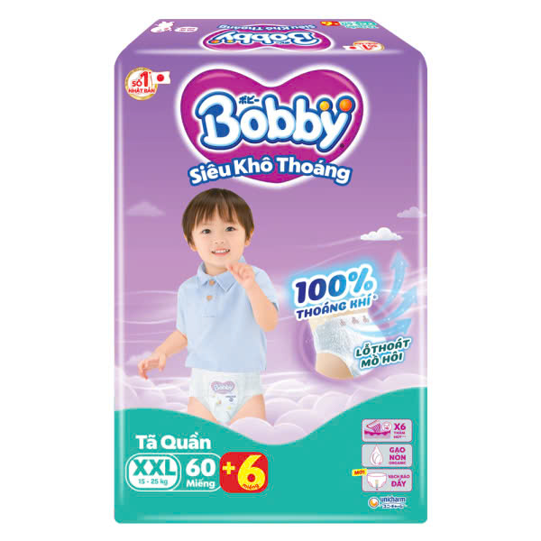 Bobby Diapers and Pants Size M76/L68/Xl66/Xxl60