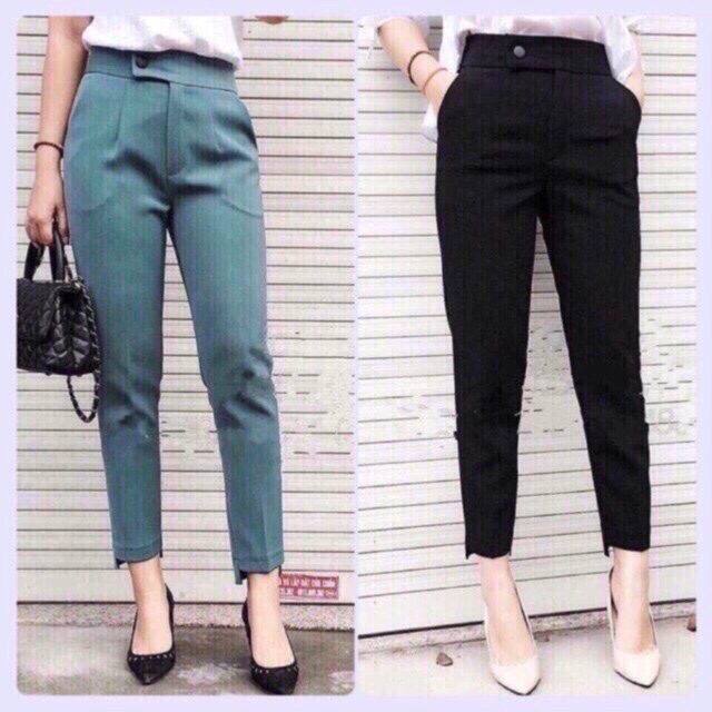 Quần baggy nữ lệch gấu