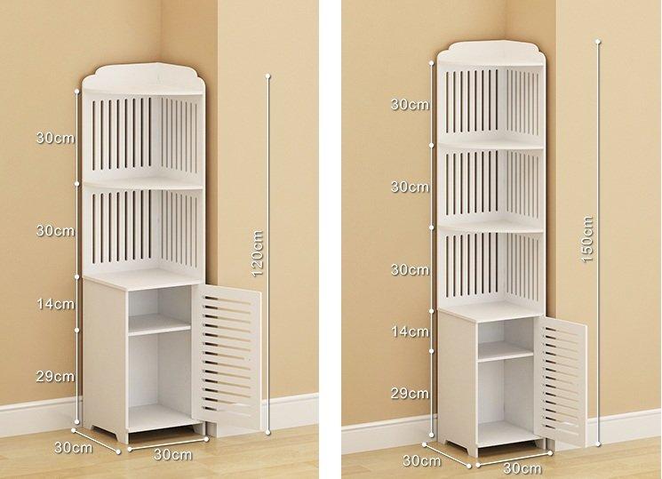 Tủ liền kệ góc tam giác 3 tầng