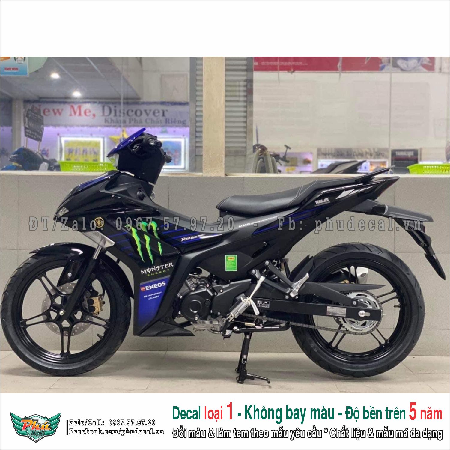 Tem rời exciter 155 đen monter