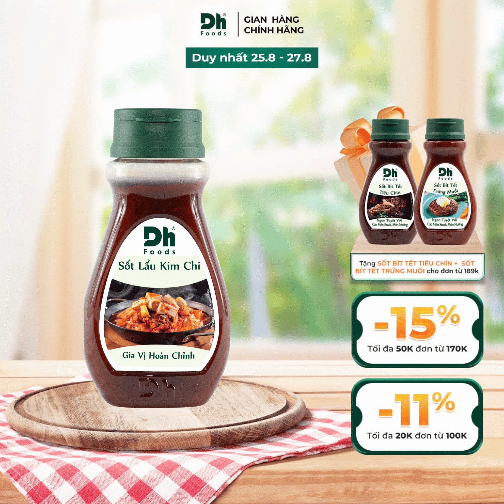 Sốt lẩu kim chi 200gr dh foods