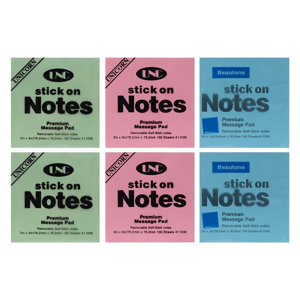 Lốc 6 xấp giấy note beautone - màu ngẫu nhiên - book