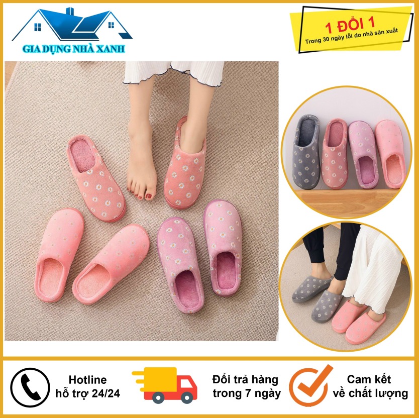 Dép đi trong nhà hình hoa cúc siêu đáng yêu, mềm mại, êm chân giá rẻ