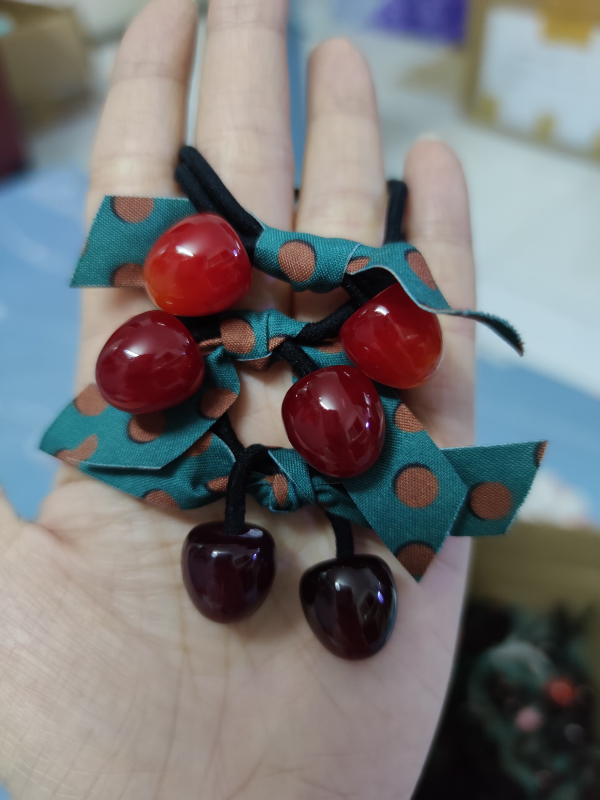 Dây buộc tóc, cột tóc cherry siêu xinh, sang chảnh, hàng loại 1.