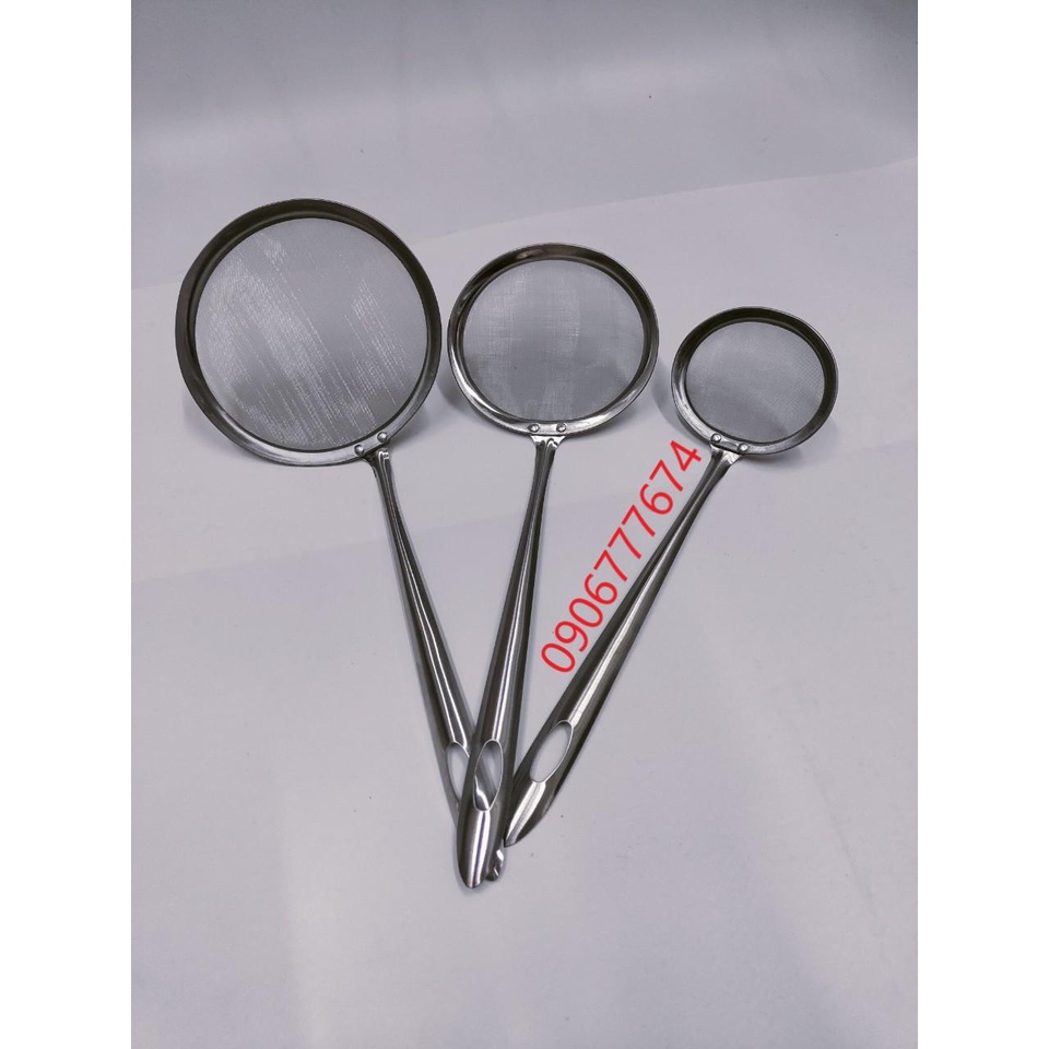 Vá vớt bọt / hớt bọt inox dạng lưới khít , mịn [Ảnh thật] [Có sẵn]