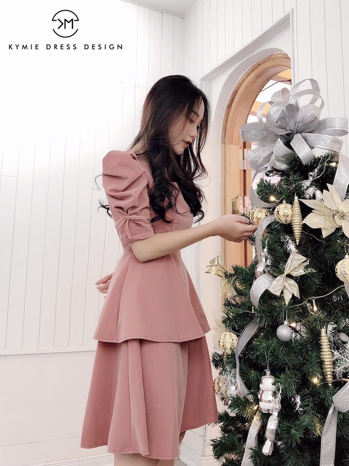 Đầm dạ hội tay rút dây quá đẹp
