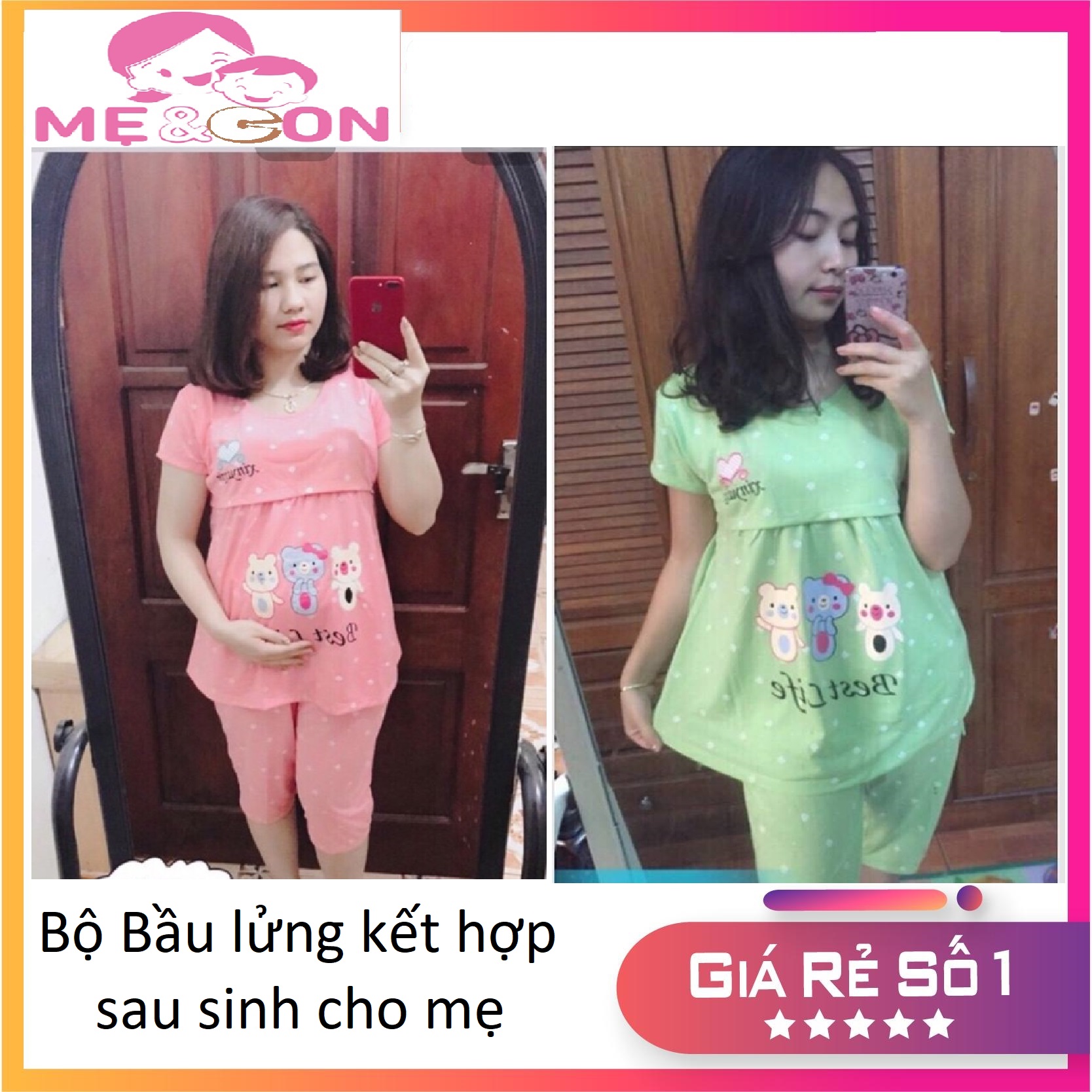 Bộ bầu lửng kết hợp sau sinh cho mẹ