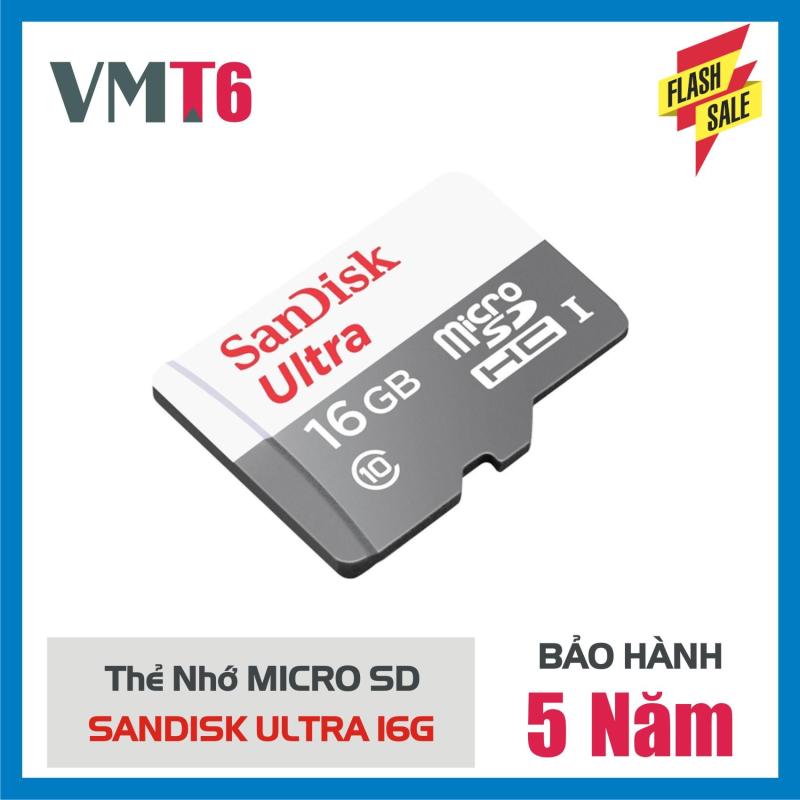 Thẻ Nhớ 16GB MicroSDHC SanDisk Ultra - Bảo hành 5 năm !