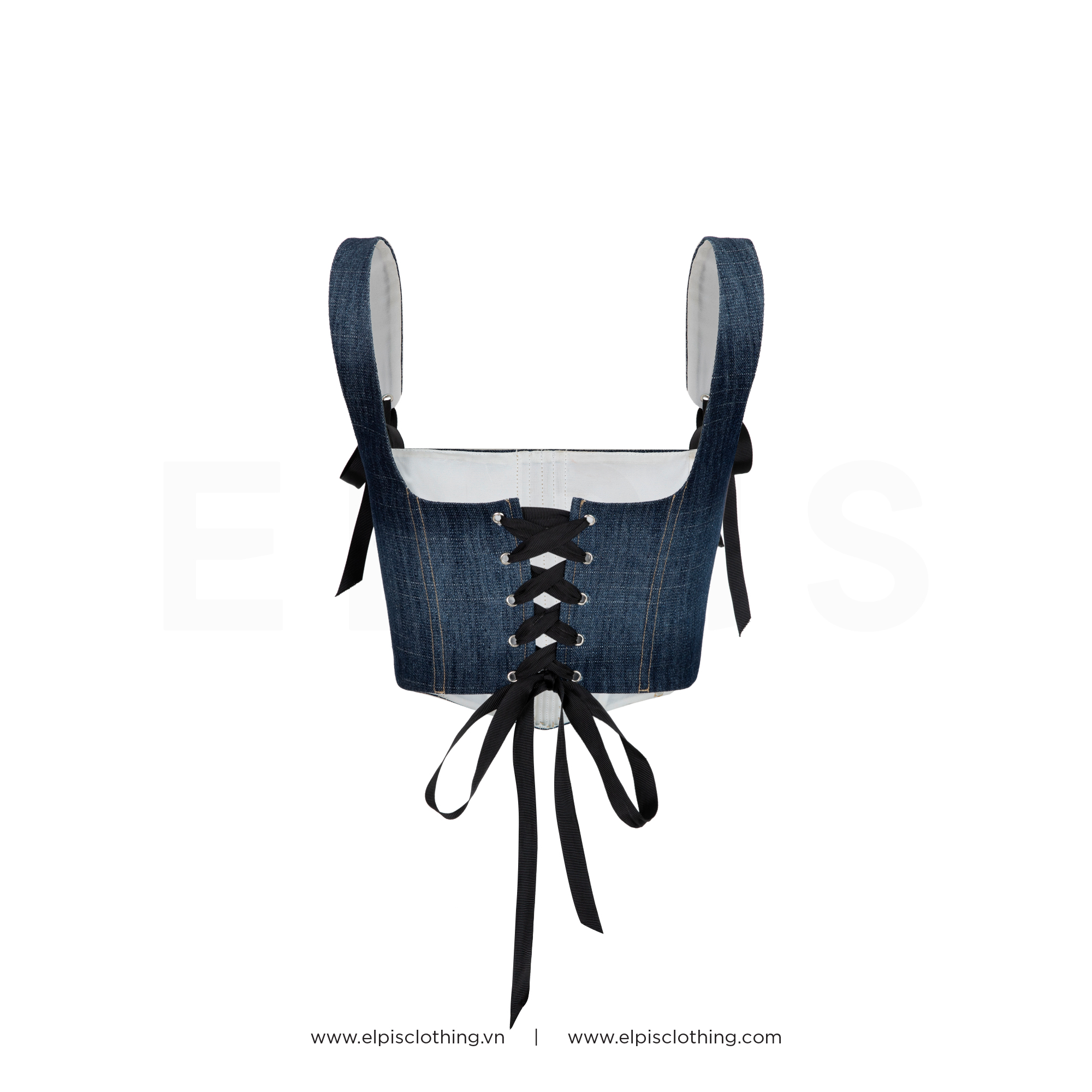 ELPIS - Áo corset jeans SS23T90