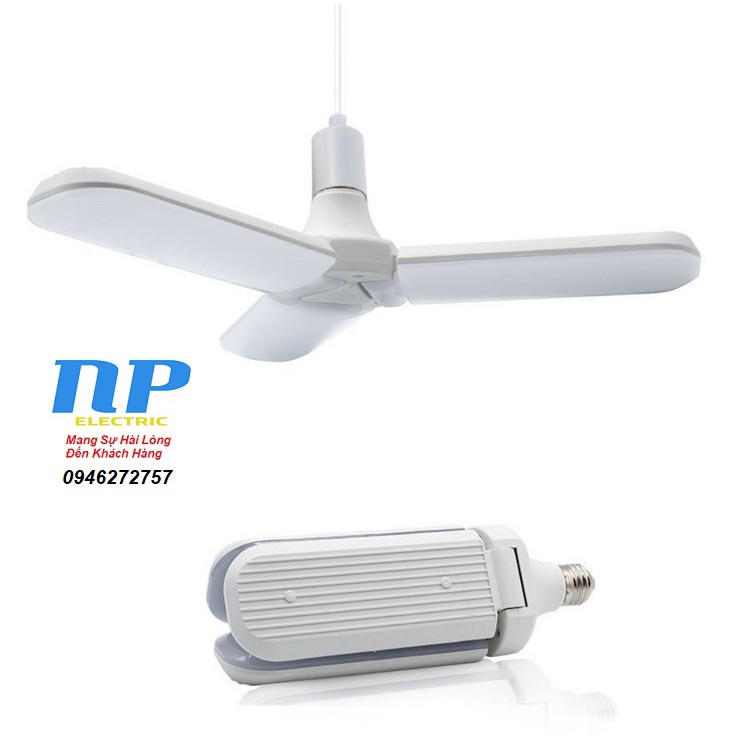 BÓNG ĐÈN LED SIÊU SÁNG 45W HÌNH 3 CÁNH QUẠT - ĐUI E27