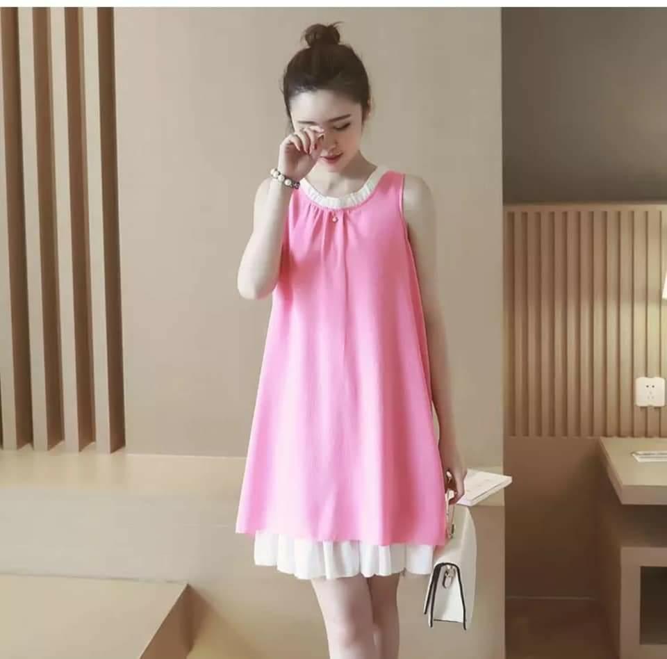 [HCM]đầm suông đầm oversize cổ bèo