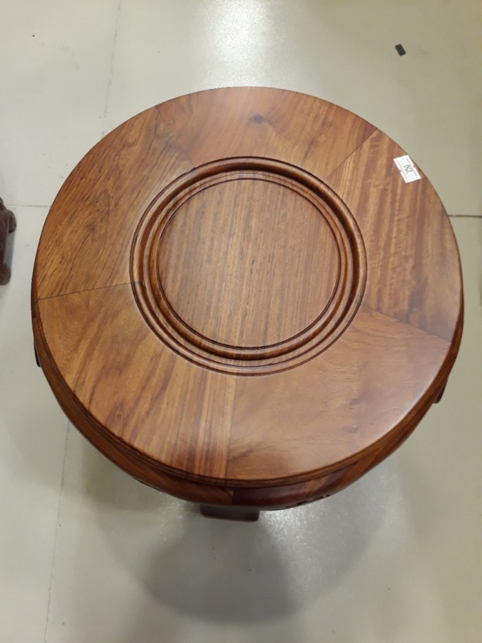 Đôn tròn gỗ hương cao 30 mặt 30